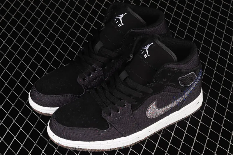 All categories Air Jordan Jordan series basketball shoes Air Jordan 1 Mid Air Jordan 1 Mid Crater AJ1 Joe 1 black multi-color racing blue Zhongbang basketball shoes DM3529-001